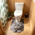 thumbnail image 2 of U-Shaped Toilet Rug, Diatomaceous Earth | Quick-Dry & Absorbent | Fits Toilet Base | Funny Wildlife Bathroom Decor 19.69x15.75in, 2 of 5