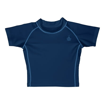 Short Sleeve Rashguard Shirt-Navy-3T