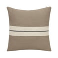 thumbnail image 5 of Ox Bay Xander 24" x 24" Taupe Striped Cotton Adult Decorative Throw Pillow, 5 of 8