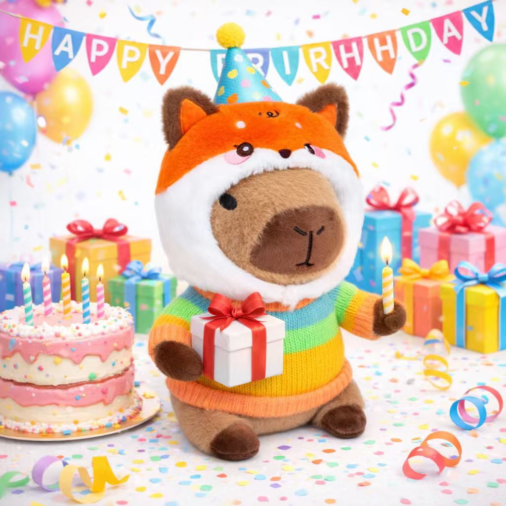 Capybara Stuffed Toy Dress-Up Set, 12 Pcs Outfits & Accessories for 12-Inch Capybara Plush