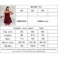 thumbnail image 6 of AURA Plus Size Womens Wine Red Spaghetti Strap Mini Dress High Waist Flowy Casual Summer Vacation Dress, 6 of 6