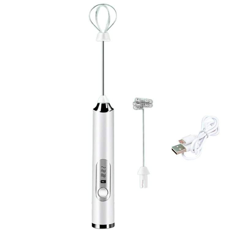 Vearear 1 Set Electric Egg Blender Three Gears Speed Adjustment Stainless Portable Labor-saving Baking Non-Stick USB Rechargeable Automatic Egg Whisk