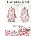thumbnail image 5 of Asyoly Womens Dresses Boho Floral Print Ruffles Lantern Sleeve Button Down Swing Mini Dress Tie Waist Shirt Dresses, 5 of 7