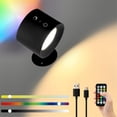 thumbnail image 2 of USB Rechargeable LED Lights with Remote 3 Color Temperatures RGB 7 Colorful 360° Rotatable Magnetic Installation C, 2 of 6