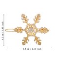 thumbnail image 3 of 4PC Snowflake Rhinestone Hair Clips for Women, Bridal Wedding Party Holiday Hair Accessories, Rhinestone Hairpins for Girls and Women,1.6x2.1 Inch, 3 of 4