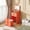 Orange, variant on 3-in-1 Vanity Desk with Lights & Flip Mirror, Small Makeup Vanity Set with Hidden Stool and Storage Drawers, Space-Saving Dressing Table for Bedroom, White