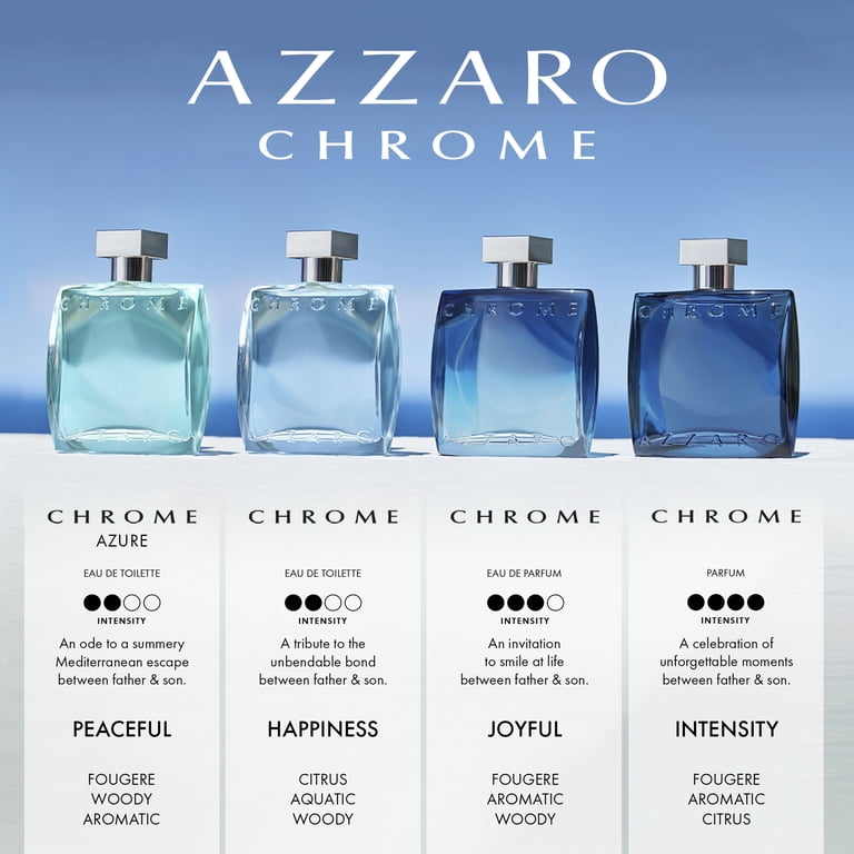Azzaro Chrome Eau de Toilette, Cologne for Men, 6.76 fl oz