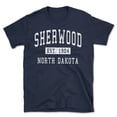 thumbnail image 1 of Sherwood North Dakota Classic Established Men's Cotton T-Shirt, 1 of 1