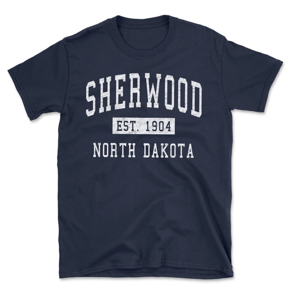 Sherwood North Dakota Classic Established Men's Cotton T-Shirt