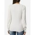 thumbnail image 3 of Women's Crew Neck Button Down Long Sleeve Cardigan Sweater, 3 of 4