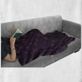 thumbnail image 6 of Dark Purple Soft Flannel Fleece Blanket, Floral Pattern with Polka Dots Repetitive Simple Background in Vintage, Cozy Plush for Indoor and Outdoor Use, 60" x 80", Eggplant and Plum, by Ambesonne, 6 of 6