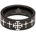 thumbnail image 5 of Jerusalem Cross Tungsten Carbide Ring, 5 of 9