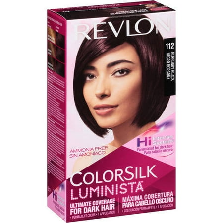 Revlon colorsilk luminista 112 burgundy black permanent hair color, 1