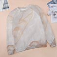 thumbnail image 6 of Colorful Marble Pattern Women's Floral Printed Sweatshirt Long Sleeve Crewneck Casual Loose Vintage Graphic Pullover Tops, 6 of 7