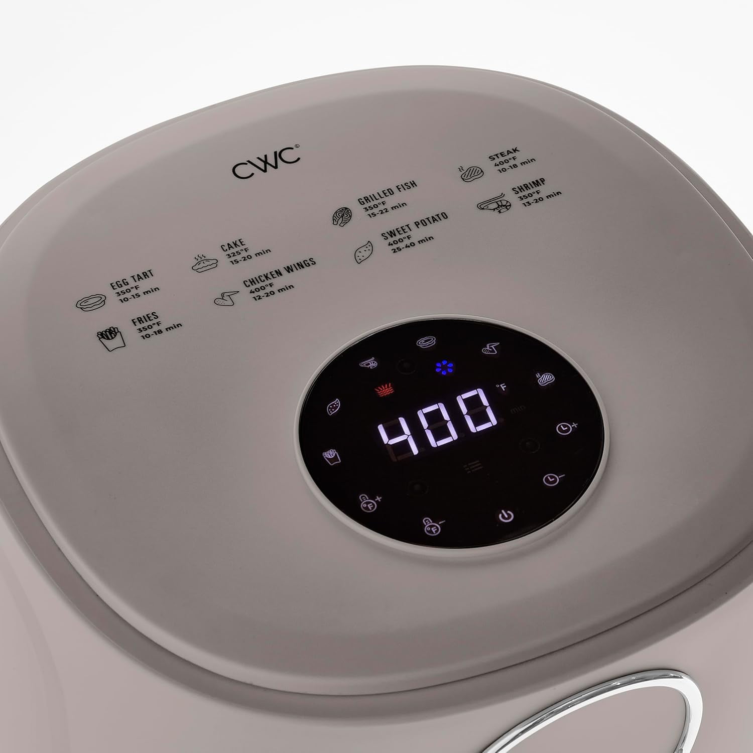 COOK WITH COLOR Air Fryer, 4Qt Glass Air Fryer, Stylish Kitchen Appliance, Beige