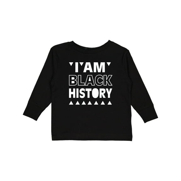 Inktastic I Am Black History Boys or Girls Long Sleeve Toddler T-Shirt