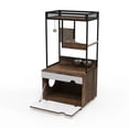 thumbnail image 5 of Cat Litter Box Enclosure with Shelves,Hidden Litter Box with Scratching Posts, litter box furniture ,Wooden Cat tree, 5 of 17