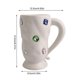 thumbnail image 4 of Tazas de café de cristal, novedosas tazas de cerámica blanca con piedras preciosas de colores, diseño irregular único, tazas de café, color blanco, 4 of 5