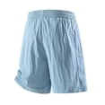 thumbnail image 5 of Inglocry Mens Beach Shorts Bermuda Quick Dry Stretch Sun Protection Lightweight Gym Tennis Workout Shorts with Zip Pockets Light Blue 3XL, 5 of 5