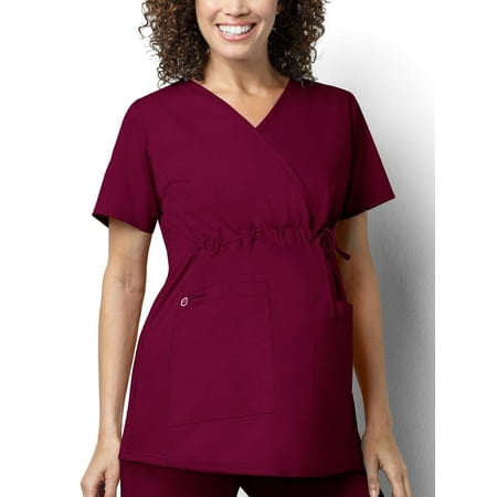 

WonderWink WonderWORK Maternity Mock Wrap Top Scrub Top