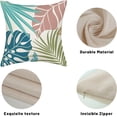 thumbnail image 3 of Tropical Pillow Covers 20x20 Aqua Blue Teal Sage Green Pink Palm Leaves Plant Throw Pillows for Couch Summer Leaf Pillowcase Outdoor Decorative Cushion Case for Sofa Bed Decorations Set of 2, 3 of 6