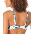 thumbnail image 2 of Anne Cole WHITE/BLUE Mari Botanical Twist-Front Bikini Swim Top, US Large, 2 of 3