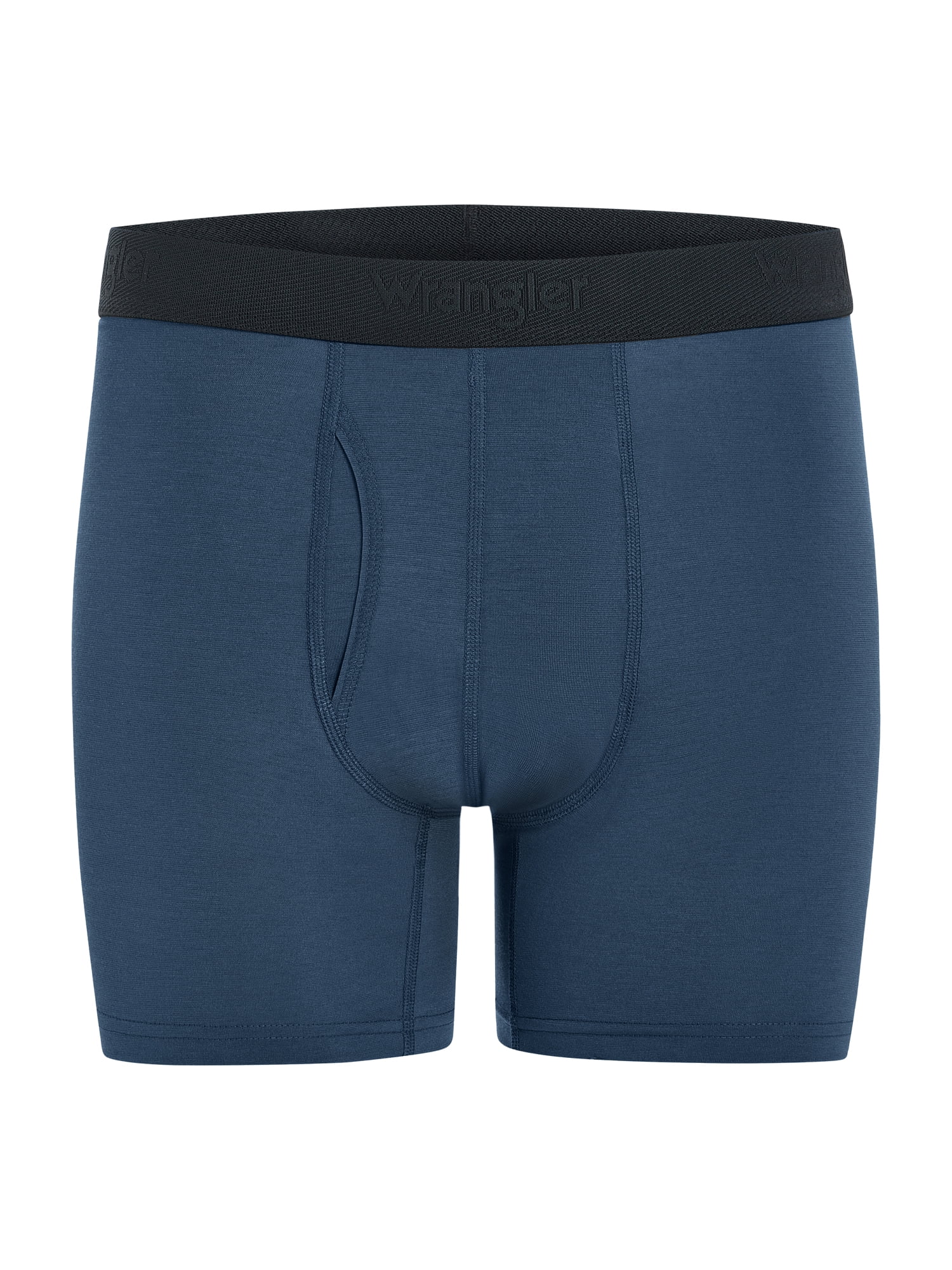 Wrangler Dry Flex 6" Wool Boxer Brief Men's Underwear, Medium, Turbulence/Titan/Coronet Blue, 3-Pack