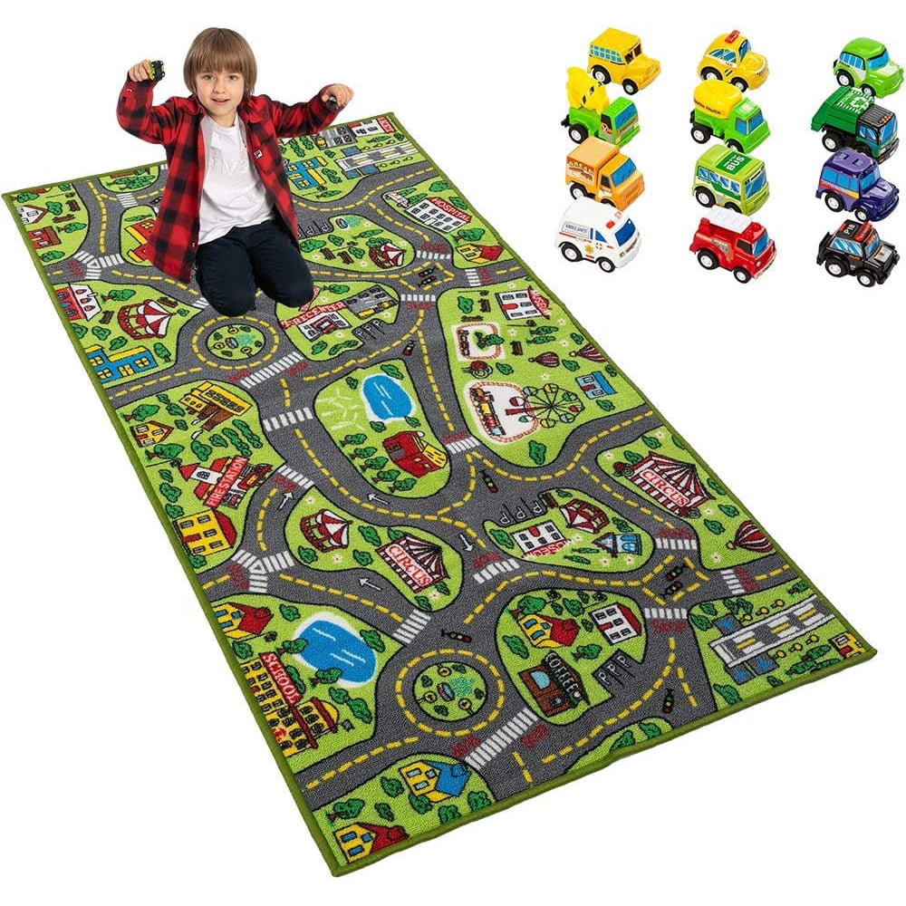 Playmat City Life Carpet Playmat w/Cars Kids - Walmart.com - Walmart.com