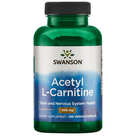 Swanson Acetyl L-Carnitine 500 mg 100 Veg Caps (Best Way To Take Acetyl L Carnitine)