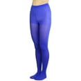 thumbnail image 5 of ToBeInStyle Junior Teenage Girl Young Adult Opaque Nylon Pantyhose - Royal Blue - One Size, 5 of 6