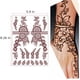 thumbnail image 3 of Kit de tatuaje temporal XMASIR, pegatinas impermeables con henna, 3 of 6
