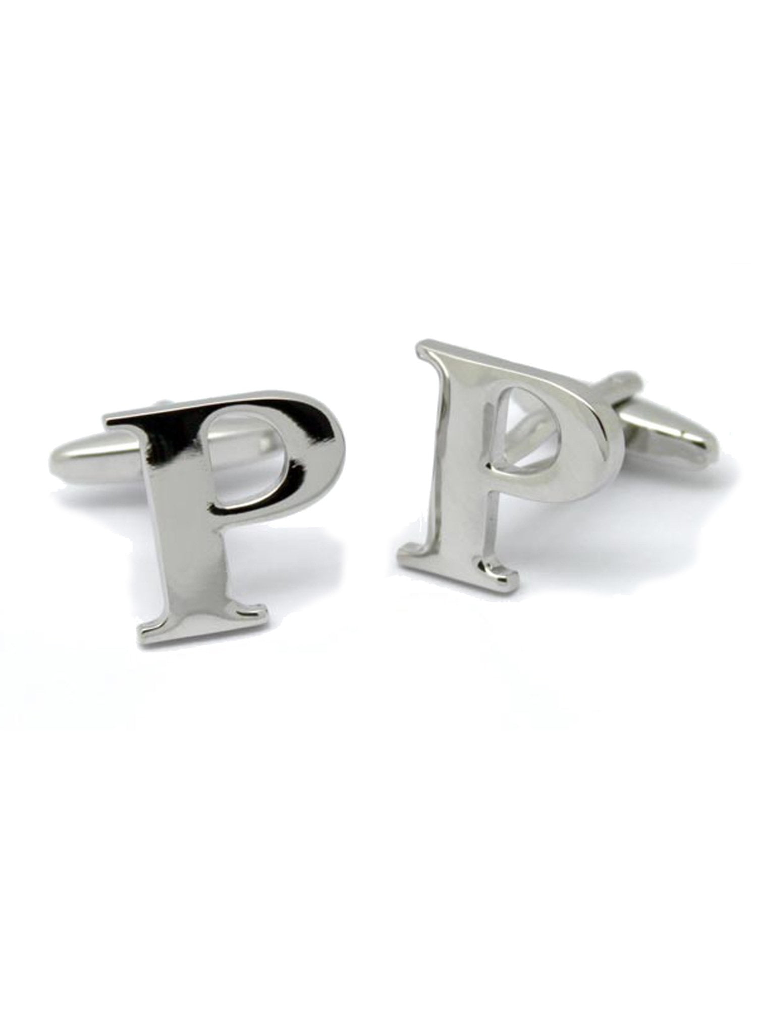Letters Initials Letter O Silver Metal Cufflinks