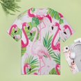 thumbnail image 4 of Flamingo Pattern T Shirts Basic T-Shirt Short Sleeve Ladies Tee Shirt Summer Graphic Clothing, 4 of 6