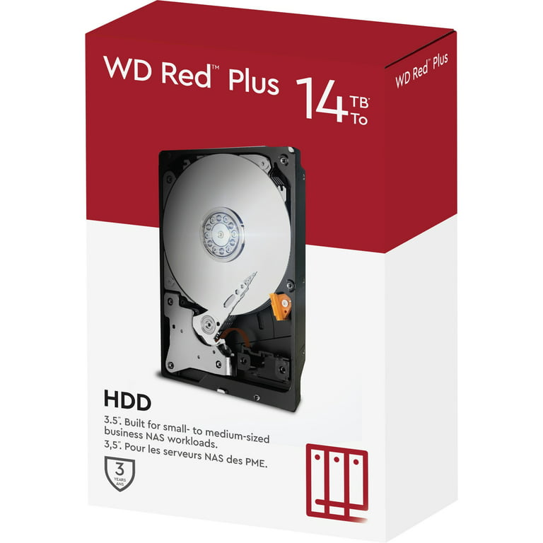 Uganda Transcend Hovedsagelig Western Digital 14TB WD Red Plus NAS HDD, Internal 3.5'' Hard Drive, 512MB  Cache - WD140EFGX - Walmart.com