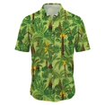 thumbnail image 1 of Camisas Para Hombre Manga Corta La tendencia de la moda de verano es genial para combinar con camisas de manga corta estampadas en verde (Green, 4XL), 1 of 4