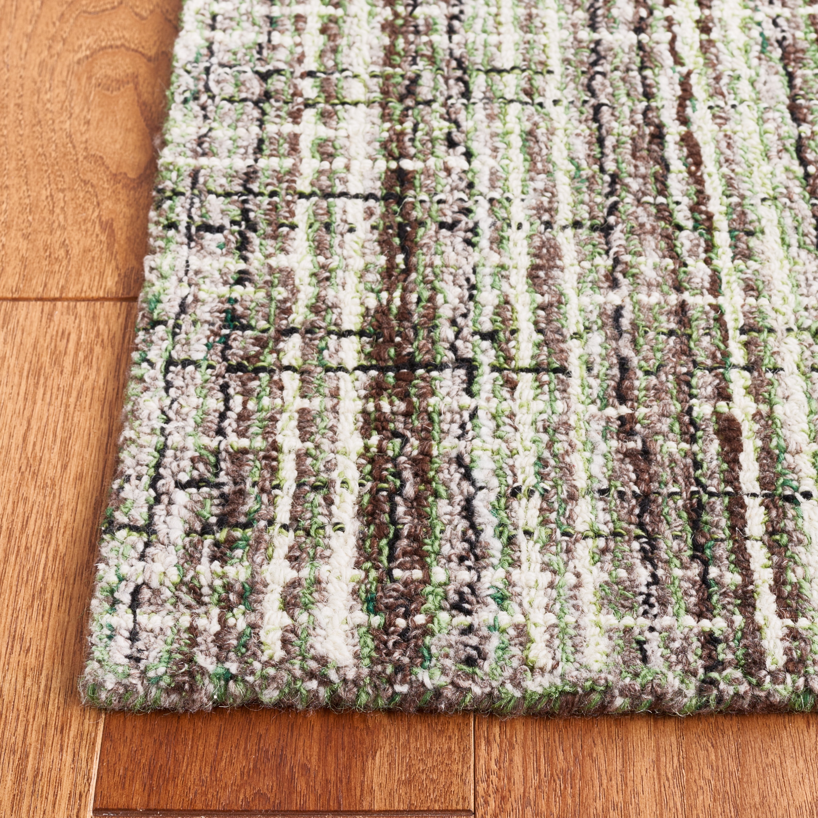 SAFAVIEH Abstract Winton Trellis Area Rug, Brown/Green, 4' x 6'