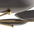 thumbnail image 3 of Six-Arm Shade Bras Sputnik Chandelier Light Fixture Mid Century Brass Chandelier, 3 of 4