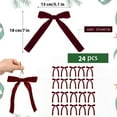 thumbnail image 6 of NumWeiTong 24pcs Red Velvet Bows for Christmas Tree Decorations Wreath Burgundy Velvet Ribbon Garland Velvet Bows with Gold Twist Ties, 6 of 8