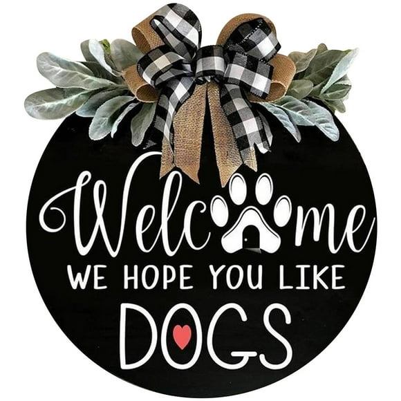 Christmas Savings Clearance! Cbcbtwo Welcome Sign for Front Door, 11 inch Round Wooden Hanging Sign Farmhouse Porch Front Decoration Rustic Art Design, for Home, Restaurant, Shop Gift on Clearance