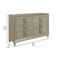 thumbnail image 5 of Benjara Loy Dresser, 55 Inch, 6 Drawers, Champagne Gold Metallic, Mirror Trim, 5 of 6