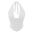 thumbnail image 4 of QHFBli Women Sexy Lace Halter Neck Tank Top Sleeveless Backless Y2k Trendy Going Out Corset Crop Tops, 4 of 5