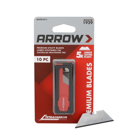 Arrow Premium TetraCarbon Utility Blades - 10 Pack