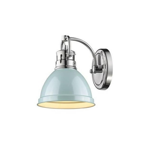 Duncan 1 Vanité de Bain Léger en Chrome avec Ombre de Mousse de Mer