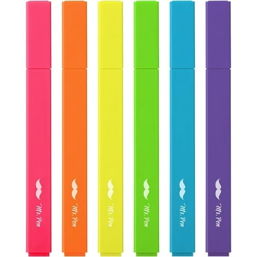 Mr. Pen- Aesthetic Highlighters, 6pcs, Chisel Tip, Vibrant Colors, Highlighters Assorted Color