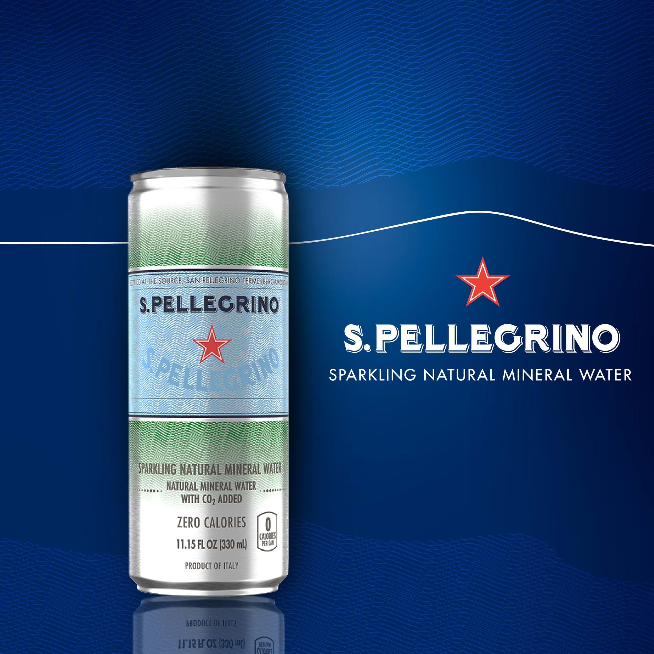 S.Pellegrino Sparkling Natural Mineral Water,11.15 fl oz, 24 Cans