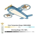 thumbnail image 4 of Wildnix Airplane-Shaped Ceiling Light with Remote Control, LED Light Source, Adjustable Brightness, and Multiple Dimming Effects for Kids Room, 4 of 7