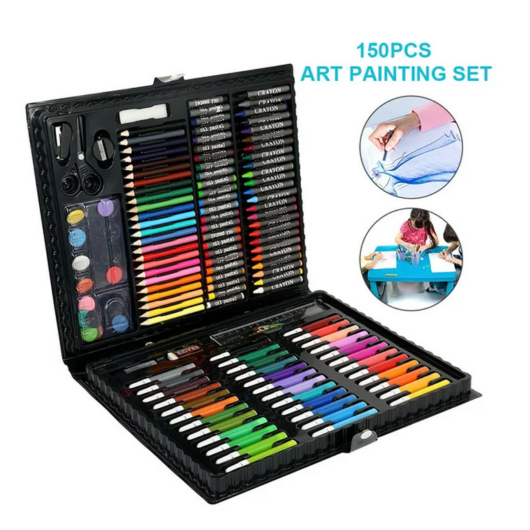 150 Pack Drawing Kits Art Supplies for Kids Adults, Beginners Portable Art  Set Case, Oil Pastels, Crayons, Colored Pencils, Watercolor Pens Gift for  Girls Boys Toddlers Artist,Pink 