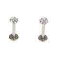 thumbnail image 1 of 2 Acero Inoxidable Zircon Cuadrado Cartílago Pendiente Labio Stud 8 Mm Yuyangstore Pendiente de acero inoxidable, 1 of 8