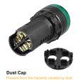 thumbnail image 4 of Unique Bargains 3pcs Pilot Light AC/DC 12V Panel Indicator Flashing Alarm with Buzzer, Green LED, 4 of 5