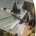 thumbnail image 5 of Designart "Expansive Coastal Views V" Coastal Oversized Wall Clock, 5 of 5